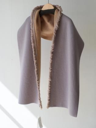 <img class='new_mark_img1' src='https://img.shop-pro.jp/img/new/icons6.gif' style='border:none;display:inline;margin:0px;padding:0px;width:auto;' />TAN  25aw / REVERSIBLE CASHMERE KNIT SCARF - CAMELLAVENDER