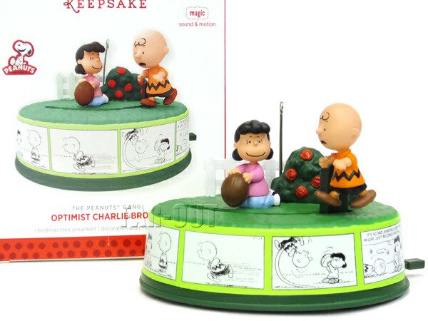 ホールマーク 2013 オーナメント ピーナッツ チャーリーブラウン＆ルーシー トーキング＆アクション付き Optimist Charlie  Brown PEANUTS スヌーピーと仲間たち - FAR-OUT