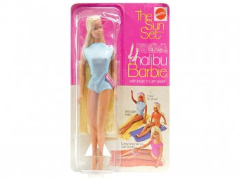 バービー ザ・サンセット マリブ ドール ツイスト & ターン ブロンド スイムスーツ ヴィンテージ 1971年 オリジナルボックス入り 水着 人形 The Sun Set malibu Barbie