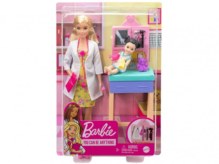バービー 小児科医 プレイセット 女の子のフィギュア付き ドール 人形