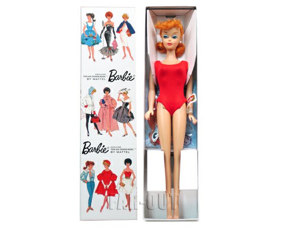 バービー Let's Play Barbie Dolls 復刻版 赤毛 スイムスーツ ドール