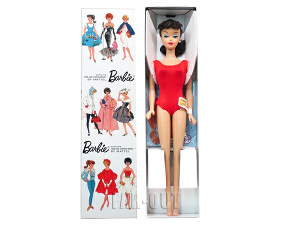 バービー Let's Play Barbie Dolls 復刻版 ブルネット スイムスーツ