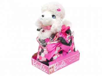 バービー ピンクプードル シークイン ぬいぐるみ ポルカドット柄 ハンドバッグ入り 子犬 RUSS Barbie Fashion Pet Set Sequin