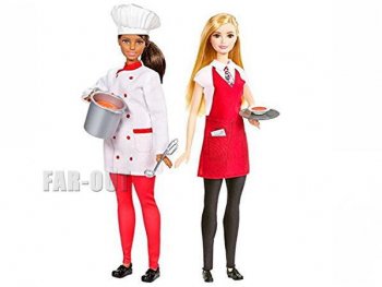 バービー シェフ＆ウエィター Chef & Waiter カービーボディ ぽっちゃり料理人  ドール 人形 2体セット