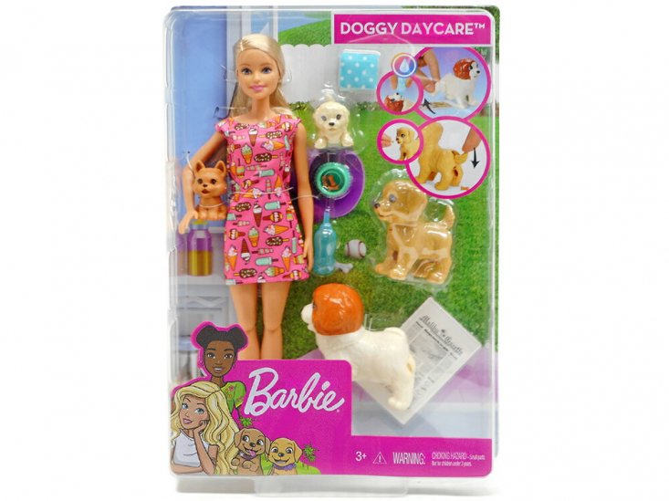バービー＆パピー ペットのお世話 アクション ドール 人形 プレイセット 犬 仔犬 Barbie Doggy Daycare Puppies  (FXH08) - FAR-OUT
