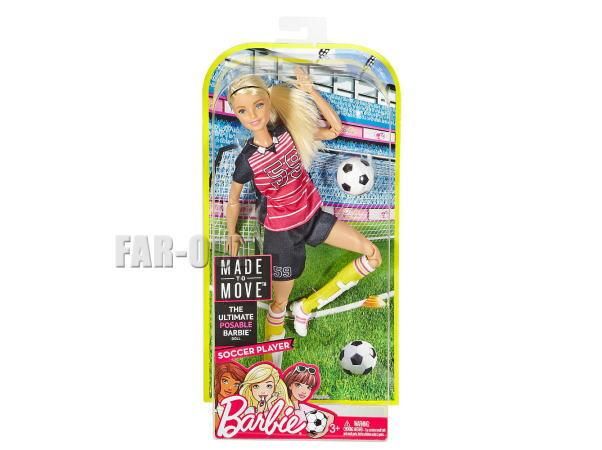 バービー メイドトゥームーブ サッカー選手 ポーザブル ブロンドヘア ドール 人形 Barbie Made To Move Soccer -  FAR-OUT