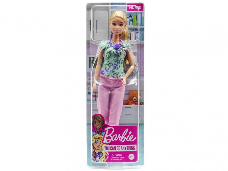 バービー ナース ドール ピンクのパンツ 人形 ブロンドヘア 看護師