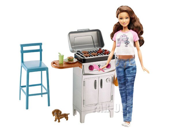 バービー Barbie Barbeque & Puppy バーベキューグリル＆子犬の