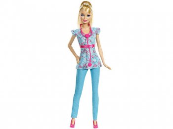 バービー ナース ドール ポニーテール 水色のパンツ 人形 ブロンドヘア Barbie Nurse 看護師 看護婦 (BDT23)