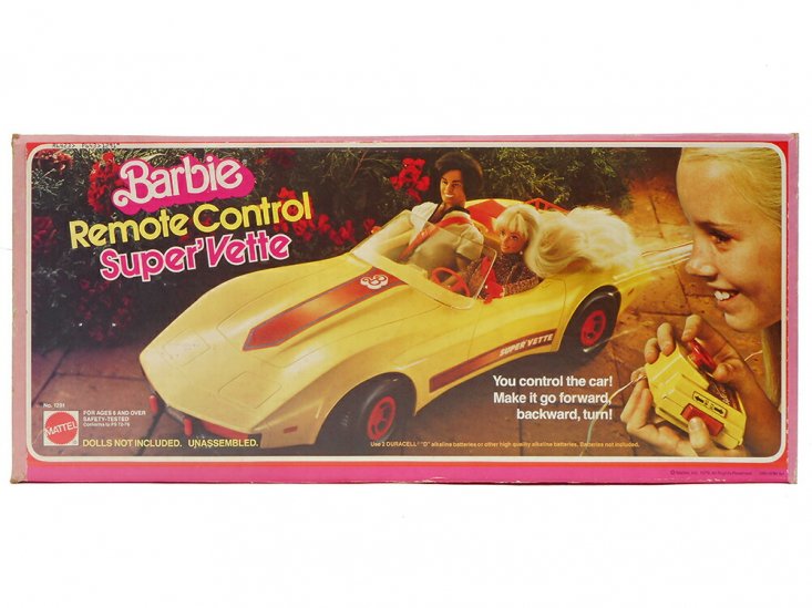 バービー スーパーベット シボレー コルベット ラジコンカー イエロー 1979年 ヴィンテージ Barbie Radio Control RC  Car Super Vette Mattel - FAR-OUT
