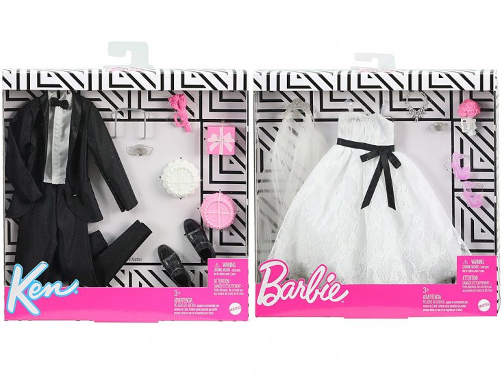 バービー＆ケン ウェディング ブライダル ファッション 着せ替え アクセサリー付き 2点セット Barbie & Ken Wedding Bridal  Fashion Outfit - FAR-OUT