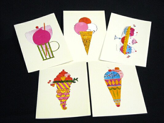 アンディ・ウォーホル アート メッセージカード 5枚セット アイスクリーム - FAR-OUT