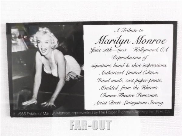 マリリン・モンロー 手形足型入り 立体版画 シルクスクリーン 
