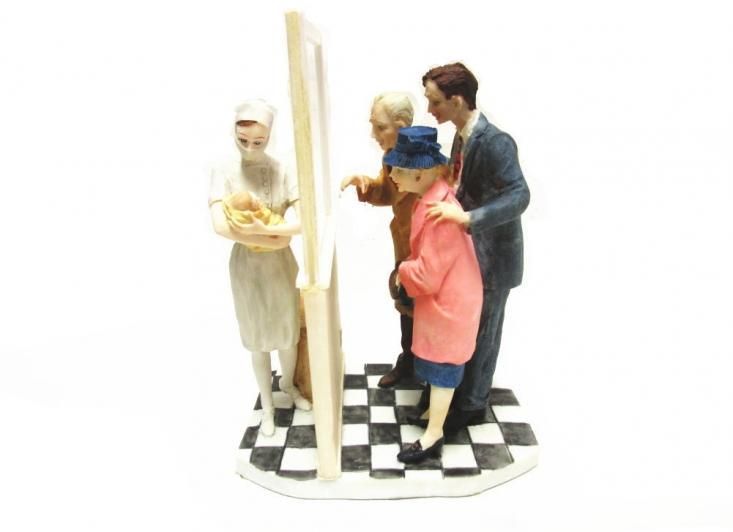 【陶器人形】限定2002体「婚姻届」①ノーマン・ロックウェル　フィギュア 陶器人形】限定2002体「婚姻届」①ノーマン・ロックウェル