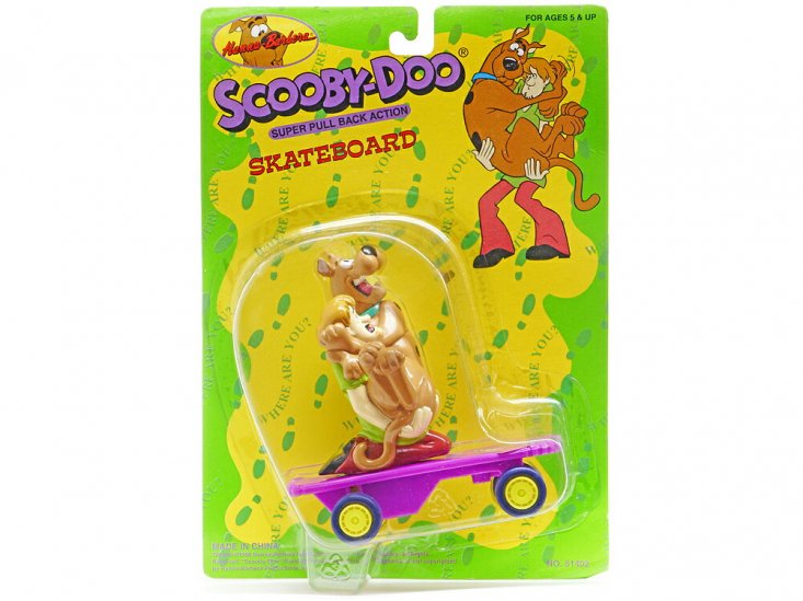 スクービー・ドゥー w/ シャギー プルバック スケートボード フィギュア 1996年 ハンナ・バーベラ Scooby-Doo Shaggy Pull  Back Skateboard Hanna-Ba - FAR-OUT