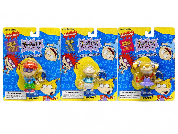 ラグラッツ PVCフィギュア キーチェーン 6点コンプリートセット 1997年 ニコロデオン キーホルダー キーリング Nickelodeon  Rugrats Keychains Basic Fun - FAR-OUT