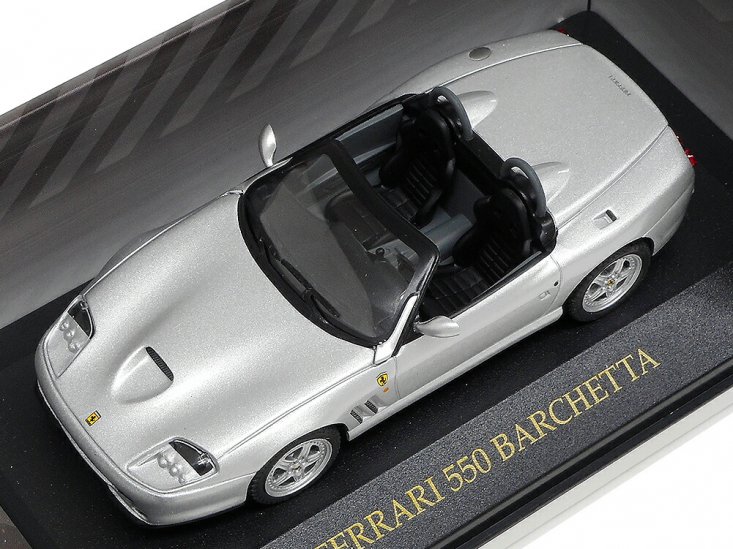 ホットウィール フェラーリ 550 バルケッタ メタルダイキャストカー ベース付き 1/43スケール シルバー 銀色 オープンカー 2009年 Hot  Wheels Ferrari 550 Barch - FAR-OUT