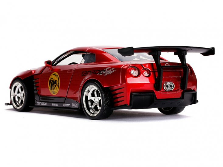 パワーレンジャー レッドレンジャー フィギュア付き メタルダイキャスト ミニカー 2009 日産 GT-R (R35) 1/24スケール 赤 Nissan  GTR Power Rangers Red - FAR-OUT