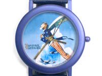 Ρޥ󡦥å ӻ 1990ǯ Uncle Sam Flying Norman Rockwell Watch