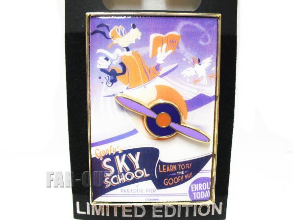 グーフィー Goofy's Sky School ポスター WDI キャスト限定 ピンズ ディズニー - FAR-OUT