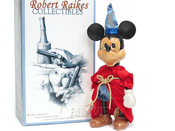 映画 ファンタジア 魔法使いの弟子 ソーサラーミッキー 木彫り人形 R Raikes作 ディズニー Far Out