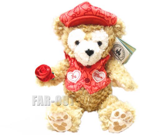 ダッフィー ぬいぐるみ バレンタイン 2013 バラを持つ Be Mine 11インチ(28cm) スモールサイズ テーマパーク版 Duffy  ディズニー - FAR-OUT