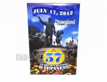 DL57周年記念 2012年 ウォルト・ディズニー＆ミッキー パートナーズ 缶バッジ キャスト限定 缶バッチ