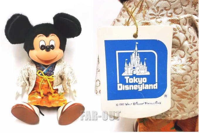 東京ディズニーランド 1983 ミッキー 紋付き袴 着物 ぬいぐるみ ドール 人形 - FAR-OUT