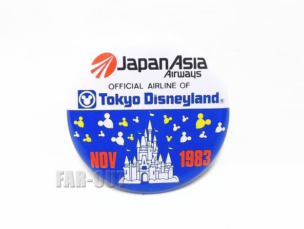 東京ディズニーランド Japan Air Lines Nov 1983 缶バッジ