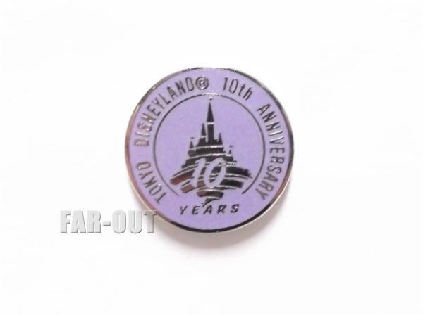 東京ディズニーランド 10周年記念 1993年 紫 配布 ピンズ ピンバッジ 