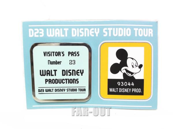 WDS D23 ウォルト・ディズニー・スタジオツアー Walt Disney Productions Visitor's Pass 第ニ次世界大戦  バッジ 復刻 ピン ピンバッジ FAR-OUT