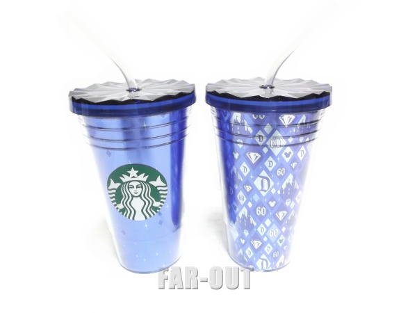 DL60周年記念 スターバックス コーヒー ドリンクカップ クリアタンブラー ダイヤモンド・セレブレーション Starbucks ディズニー スタバ  FAR-OUT