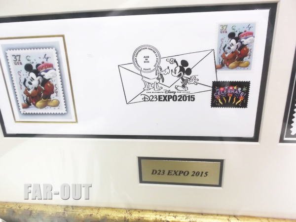 D23 Expo USA 2015 ディズニー First Day of Issue 記念封筒 切手 アート フレーム入り - FAR-OUT