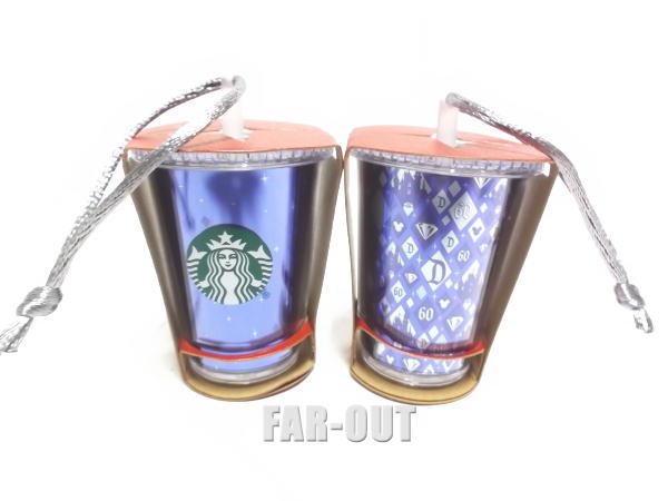 DL60周年記念 スターバックス コーヒー クリスマス オーナメント ミニ クリアタンブラー ダイヤモンド・セレブレーション ドリンクカップ  Starbucks ディズニー スタバ - FAR-OUT