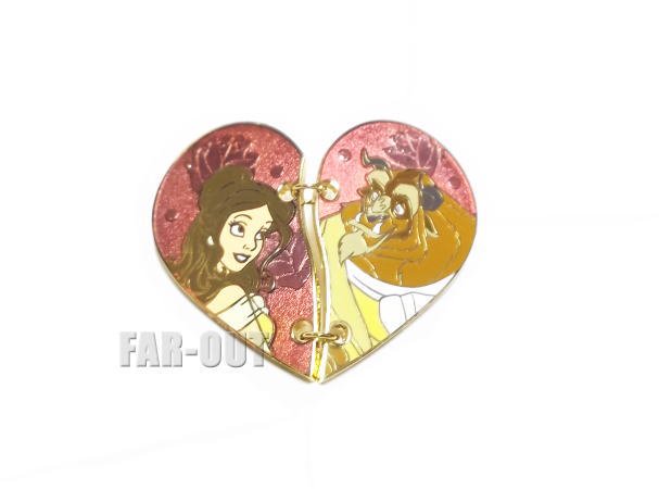 美女と野獣 ベル＆ビースト バレンタイン 繋がるハート ピンズ ディズニー テーマパーク限定 - FAR-OUT