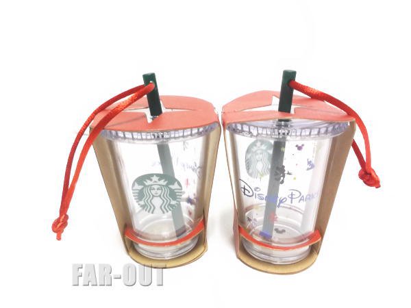 スターバックス コーヒー クリスマス オーナメント ミニ クリアタンブラー テーマパーク限定 ドリンクカップ Starbucks ディズニー スタバ  FAR-OUT