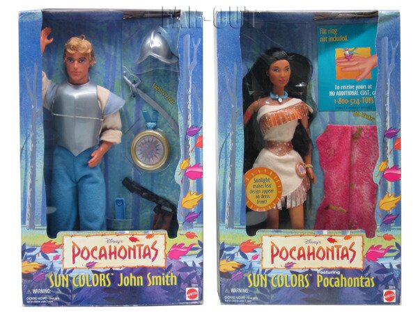 ポカホンタス Sun Colors ドール 人形 4点コンプリート セット ディズニー 1995年 マテル社 Pocahontas - FAR-OUT