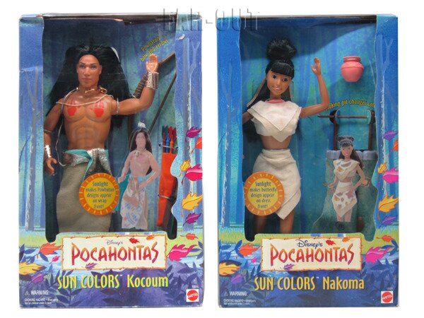 ポカホンタス Sun Colors ドール 人形 4点コンプリート セット ディズニー 1995年 マテル社 Pocahontas - FAR-OUT