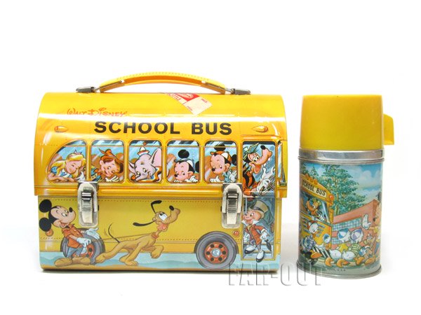 ディズニー スクールバス ブリキ TIN缶 ランチボックス 水筒付き ヴィンテージ - FAR-OUT
