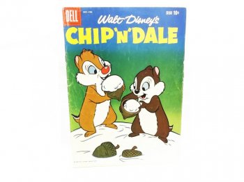 チップ＆デール コミックブック 雪とどんぐりでソフトクリーム 表紙 DELL 1959年 ヴィンテージ ディズニー チップとデール