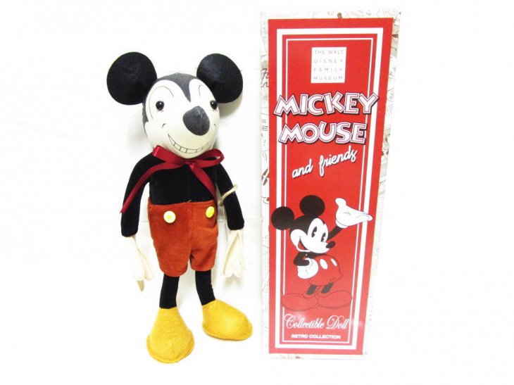 レトロミッキーマウスのぬいぐるみおもちゃ