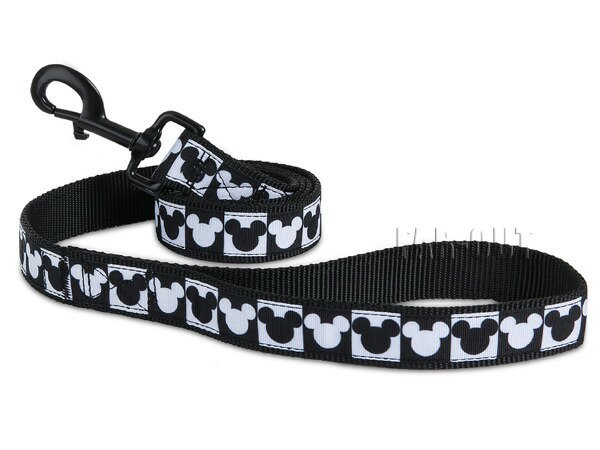 ミッキーマウス 犬用リード XS/Sサイズ ブラック ディズニーテーマパーク限定 ドッグ用 散歩ひも Mickey Dog Collar Disney  Tails - FAR-OUT