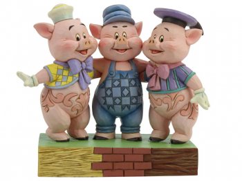 ディズニー・トラディション 三匹の子ぶた ファイファー フィドラー プラクティカル フィギュア Three Little Pigs Jim Shore ジム・ショア Disney Traditions