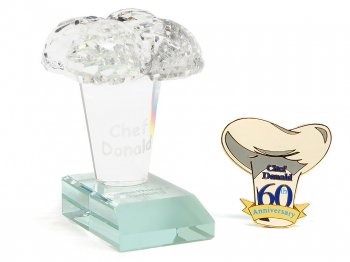 WDCC ドナルド シェフ帽子 クリスタルガラス ディスプレイ ピンズ付き ディズニー Walt Disney Classics Collection