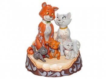 ディズニー・トラディション アリストキャット ファミリー 木彫り風 フィギュア Aristocats Carved by Heart Jim Shore ジム・ショア Disney Tradition