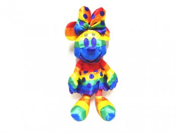 ミニー レインボー ぬいぐるみ ゲイデイズ ディズニー 虹色 七色 Disney Gay Days LGBT Minnie Rainbow Plush