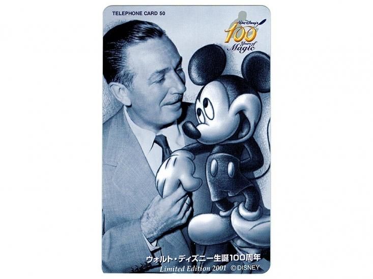 ウォルト・ディズニー 生誕100周年記念 テレホンカード 2001年 ミッキー テレカ Walt Disney 100 Years of Magic  Mickey Phone Card - FAR-OUT