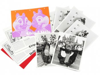 チップ＆デール キャラクターグリーティング ディズニーランド社内用 資料と生写真セット 1981年 チップとデール Disneyland Chip & Dale