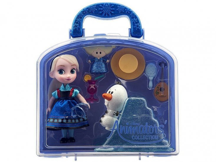 アナと雪の女王 エルサ & オラフ ミニドール プレイセット バッグ付き