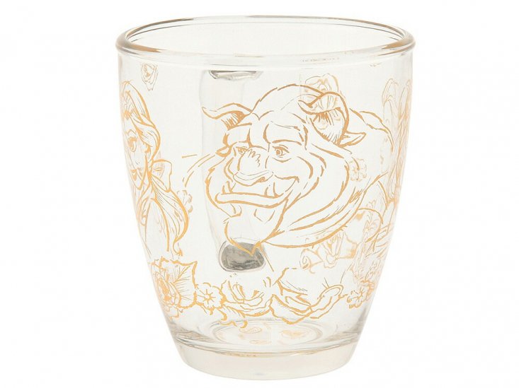 美女と野獣 ガラスマグ&バラのつぼみ型 ティーインフューザー 茶こし セット Beauty and the Beast Mug and Tea  Infuser - FAR-OUT